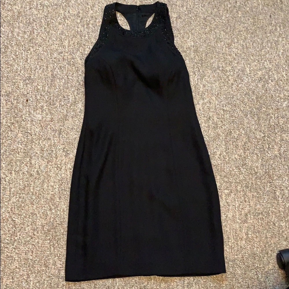 Liz Claiborne Night Size 4 Black Beaded Dress